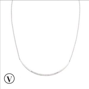 Stella & Dot silver crescent necklace